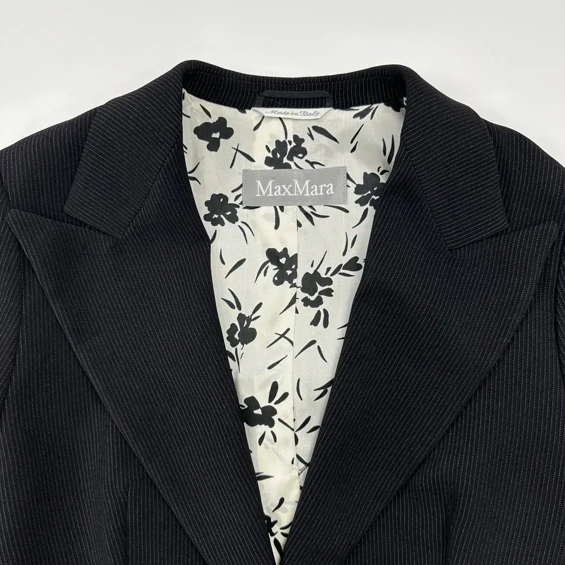 MAXMARA マックスマーラ　ストライプ　テーラードジャケット　1B MAXMARA マックスマーラ ストライプ テーラードジャケット 1B