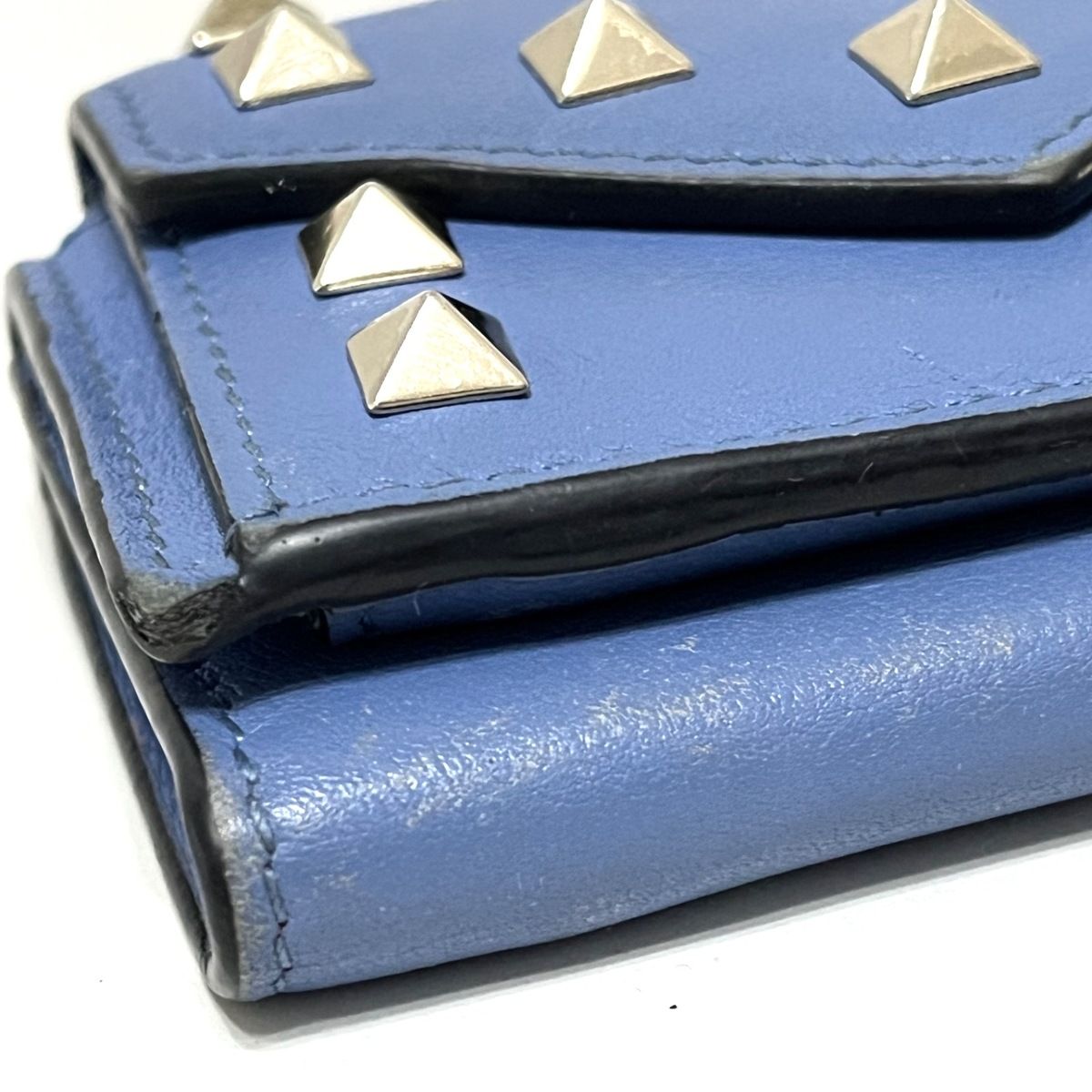 FtTh977081 バーバリーブルーレーベル 三つ折り財布 キャンバス