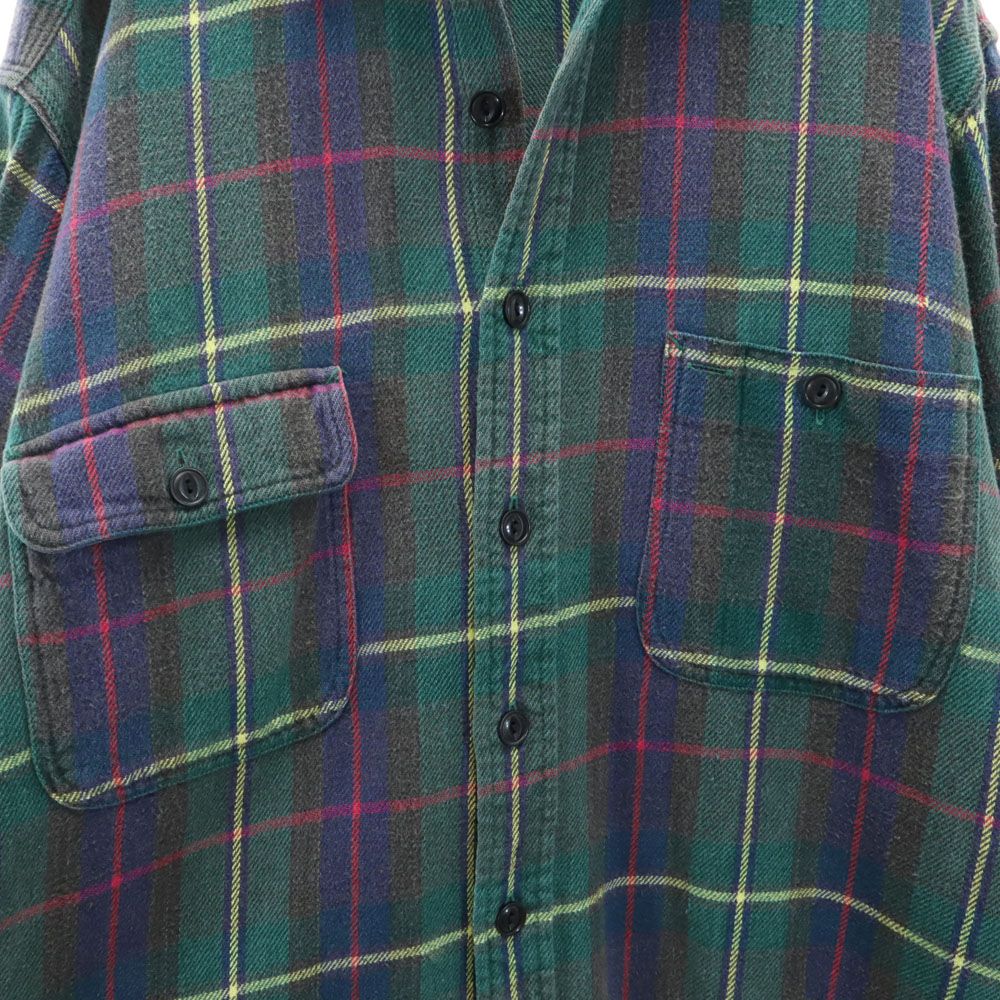 RRL 90s 初期タグ 赤3星 オールド チェック柄 長袖 ネルシャツ L