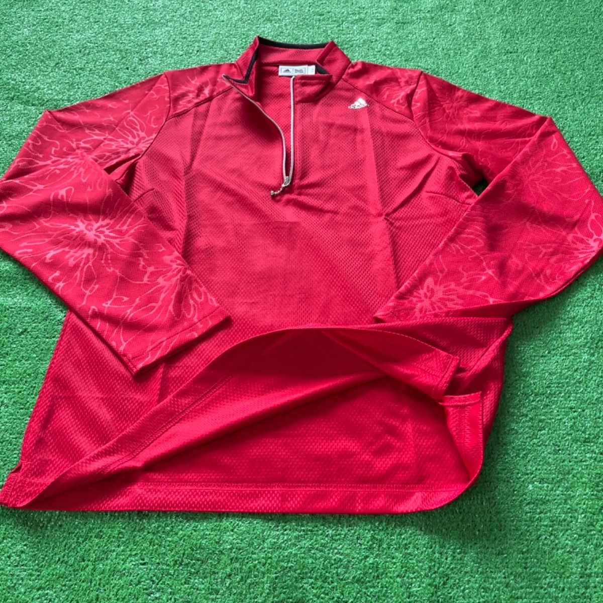 専用adidas golf うとき アディダス 総柄 ハーフジップ シャツ