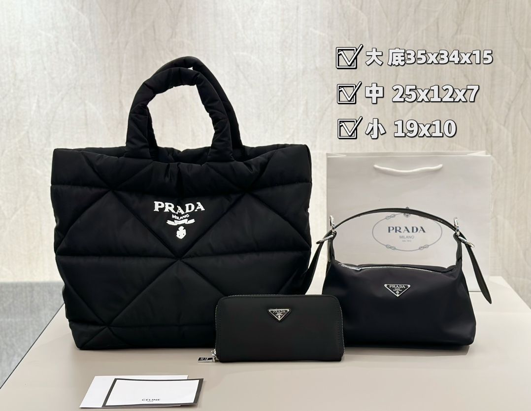 美品 プラダ PRADA トートバッグ ハンドバッグ 財布 3点セット - メルカリ