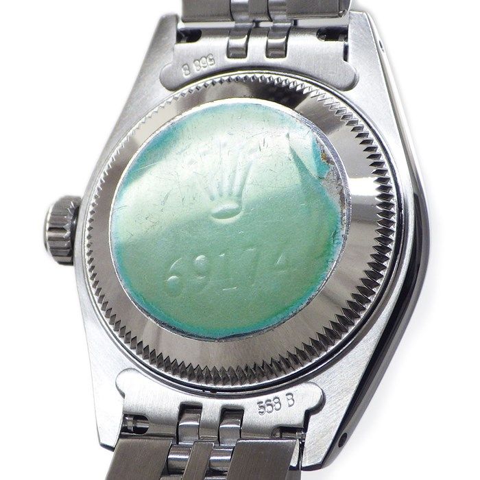 ロレックス Rolex 腕時計 デイトジャスト 69174 サンレイ ブルー文字盤 デイト K18WG SS 自動巻き 【中古】 ロレックス Rolex 腕時計 デイトジャスト 69174 サンレイ ブルー文字盤