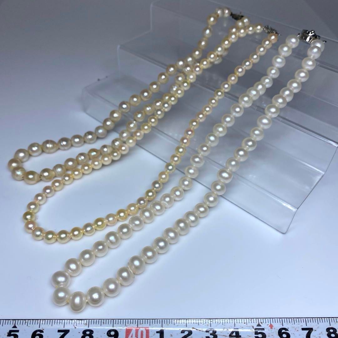 本真珠 ネックレス3本 大玉含む 89g 東な6-1015 2F