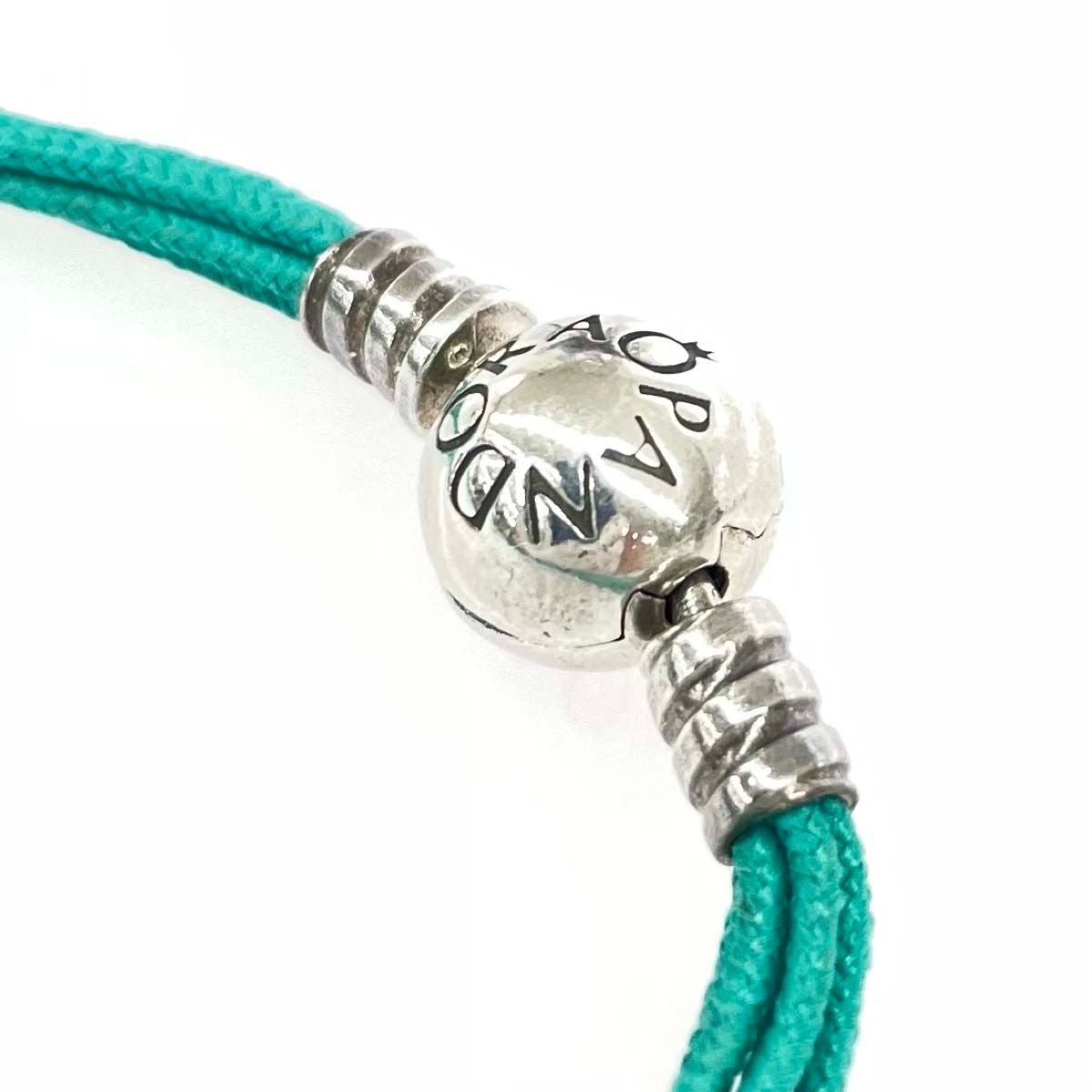 PANDORA パンドラ SVブレスレット レザーコード 5連 925 シルバー金具