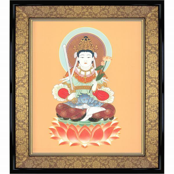 文殊菩薩の仏画 絹本著色騎獅文殊菩薩像 | 文化遺産検索 |