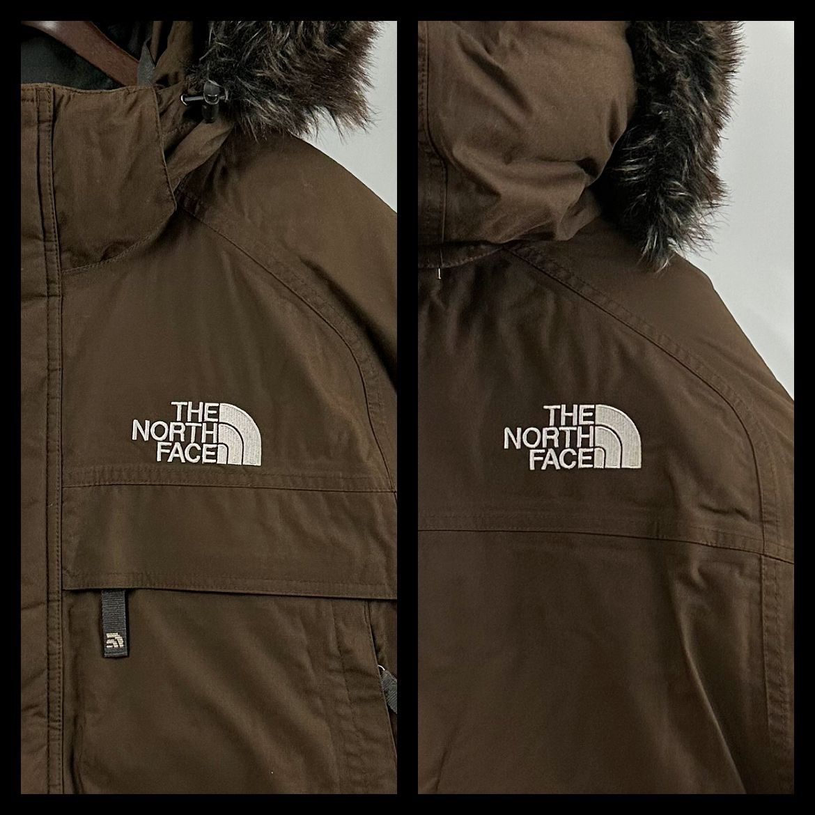 THE NORTH FACE マクマード L ブラウンダウンジャケット - ダウン