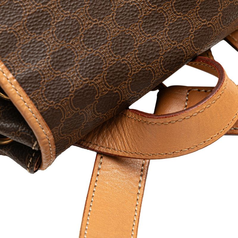 セリーヌ マカダム リュック バックパック ブラウン ベージュ