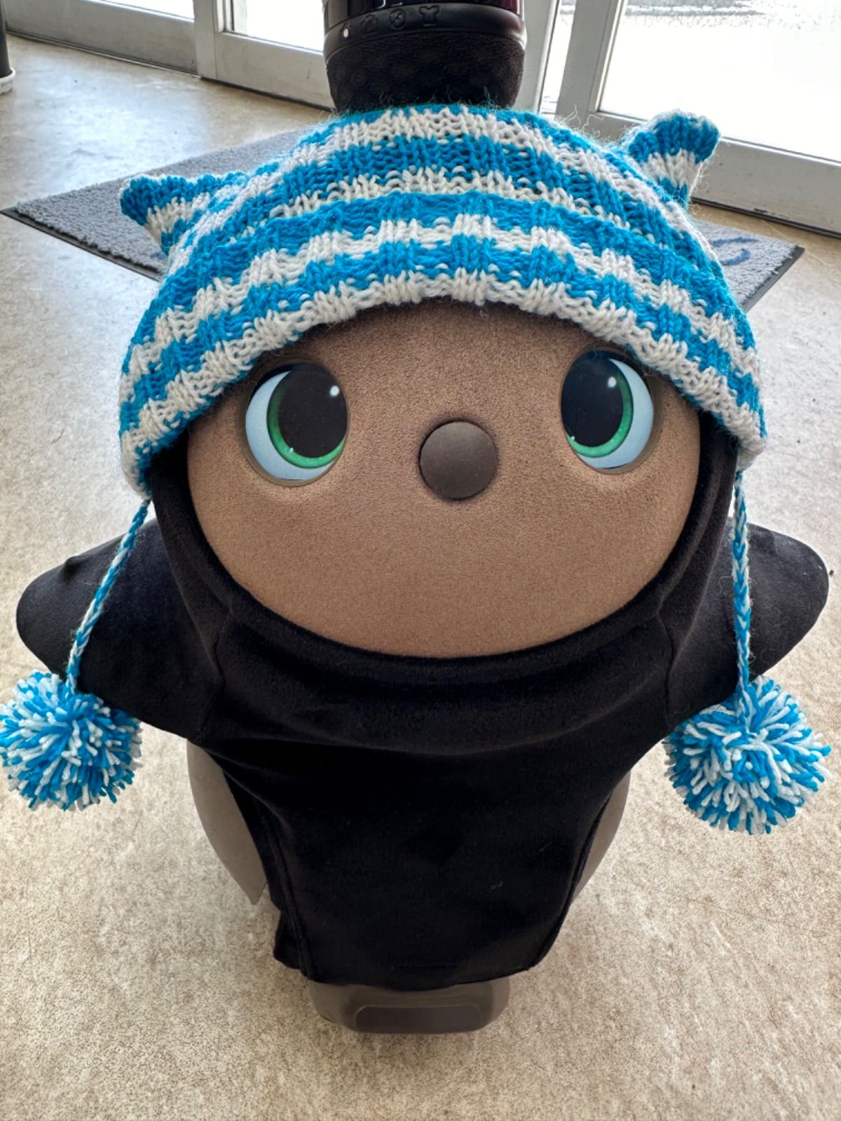 LOVOT 正規品 ポンポンニット帽子 ブルー LOVOT 正規品 ポンポンニット