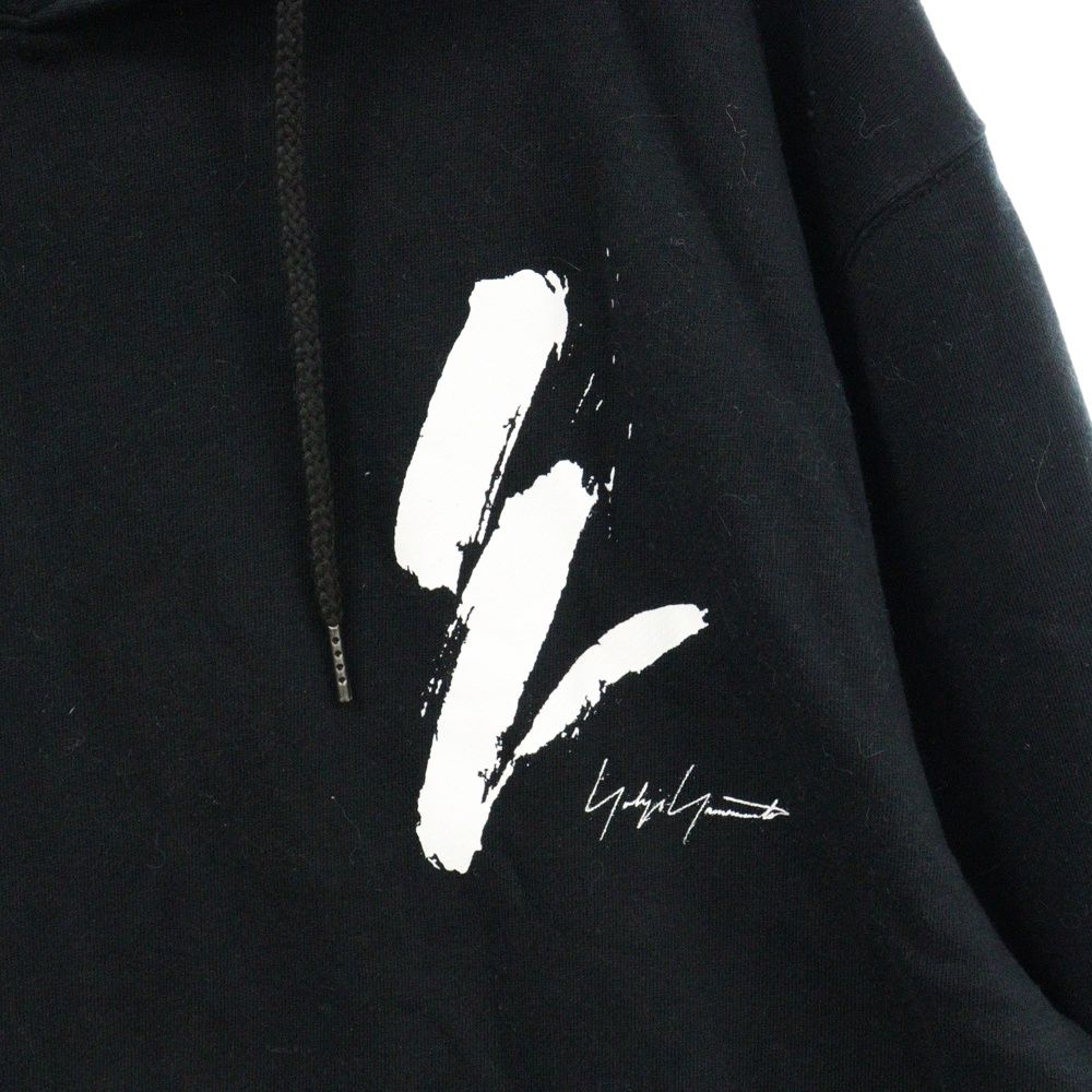 Yohji Yamamoto (ヨウジヤマモト) 23AW ×NEW ERA OS HOODIE NEW ERA HOODIE ニューエラ フロントプリント フーディ プルオーバーパーカー ブラック HJ-T92-281