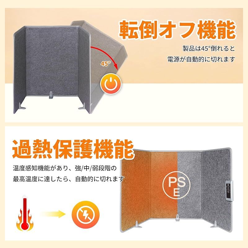  パネルヒーター 足元ヒーター 高温版85℃ デスクヒーター Ninonly 足元用 デスク下 ペット用 3段階 55℃ 70℃ 85℃ 温度調節 3 6 9時間タイマー 省エネ 転倒オフ 冷え対策 折り畳み式 毛布付き 日本語取扱説明書付き 大き 0 キッチン 住宅設備