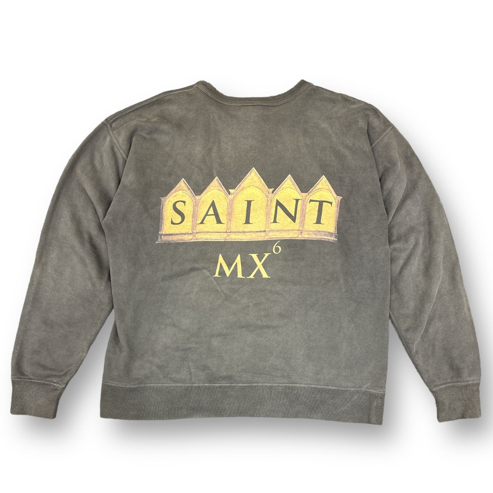 SAINT MICHAEL 22AW CREW SWEAT SHIRT FACE ヴィンテージ加工 クルーネック スウェット トレーナー セントマイケル  SM-A22-0000-016 ブラック系 XL 74585A3 - メルカリ