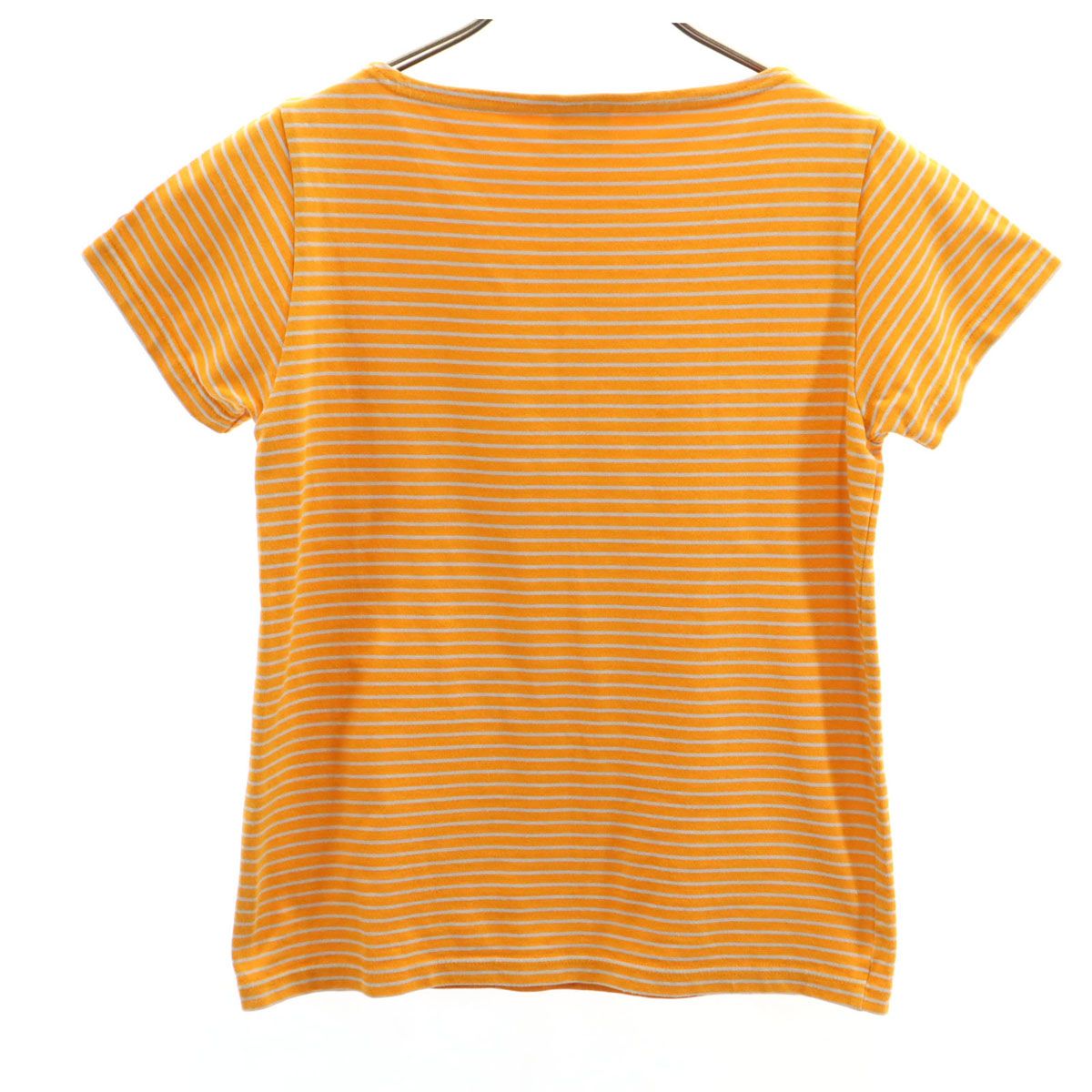 ぶう　オーシバル　オレンジと白のボーダーバスク長袖Tシャツ 新品未使用 ORCIVAL オーチバル オーシバル シースルー ジャージー ボーダー