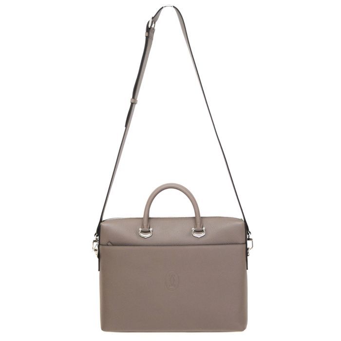 ★美品・ギャラ付き カルティエ ビジネスバッグ ハンドバッグ レザー ベージュ カルティエ Cartier マスト ドゥ カルティエ ドキュメント