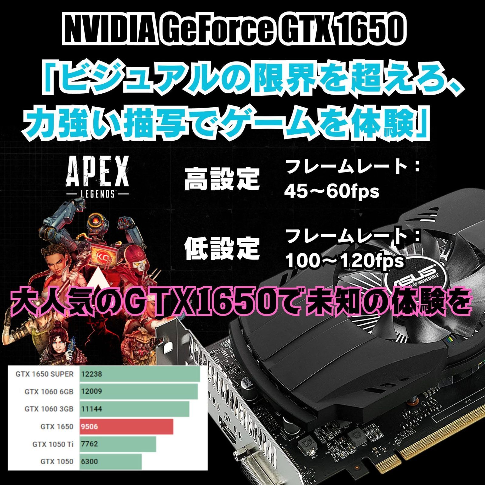 ゲーミング Core i7-3770 / GTX 1650 / 16GB / SSD 500GB ゲーミング Core i7-3770 / GTX 1650 / 16GB / SSD 500GB