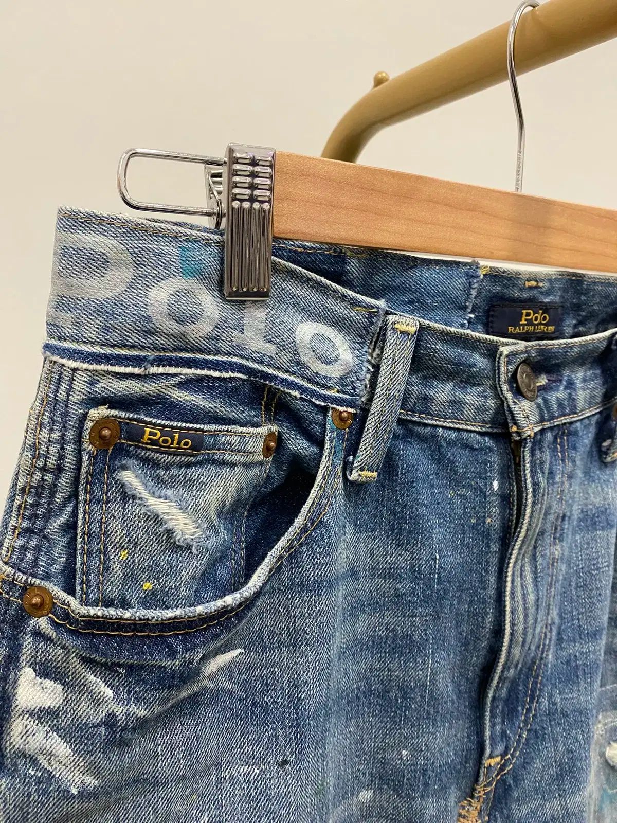 ポロラルフローレン リタッチ デニム スカート GULLKHAN_COM