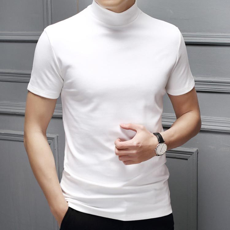 新品 2枚セット！ゴルフウェア ハイネック 半袖 メンズ Tシャツ