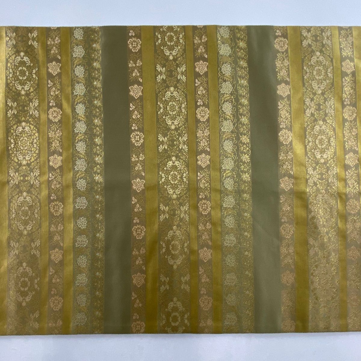 袋帯 美品 秀品 生り物 薄茶色 お太鼓柄 正絹｜中古・古着