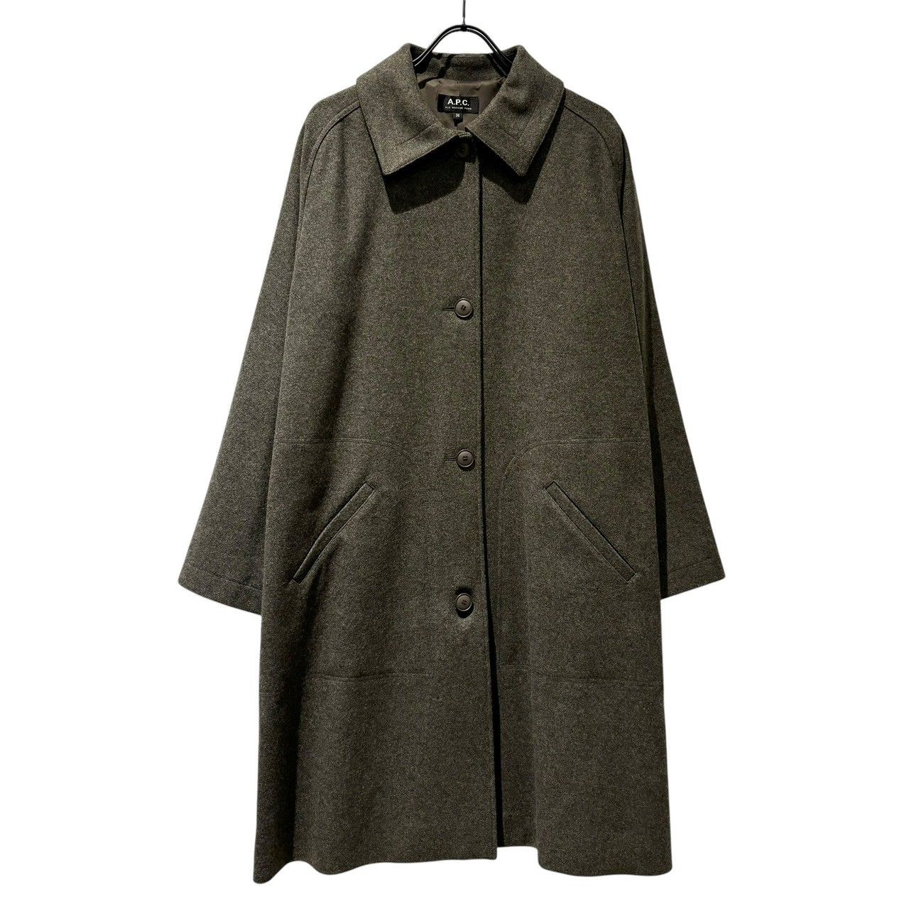 A.P.C. (アーペーセー) 1110221 ウールステンカラーコート レディース