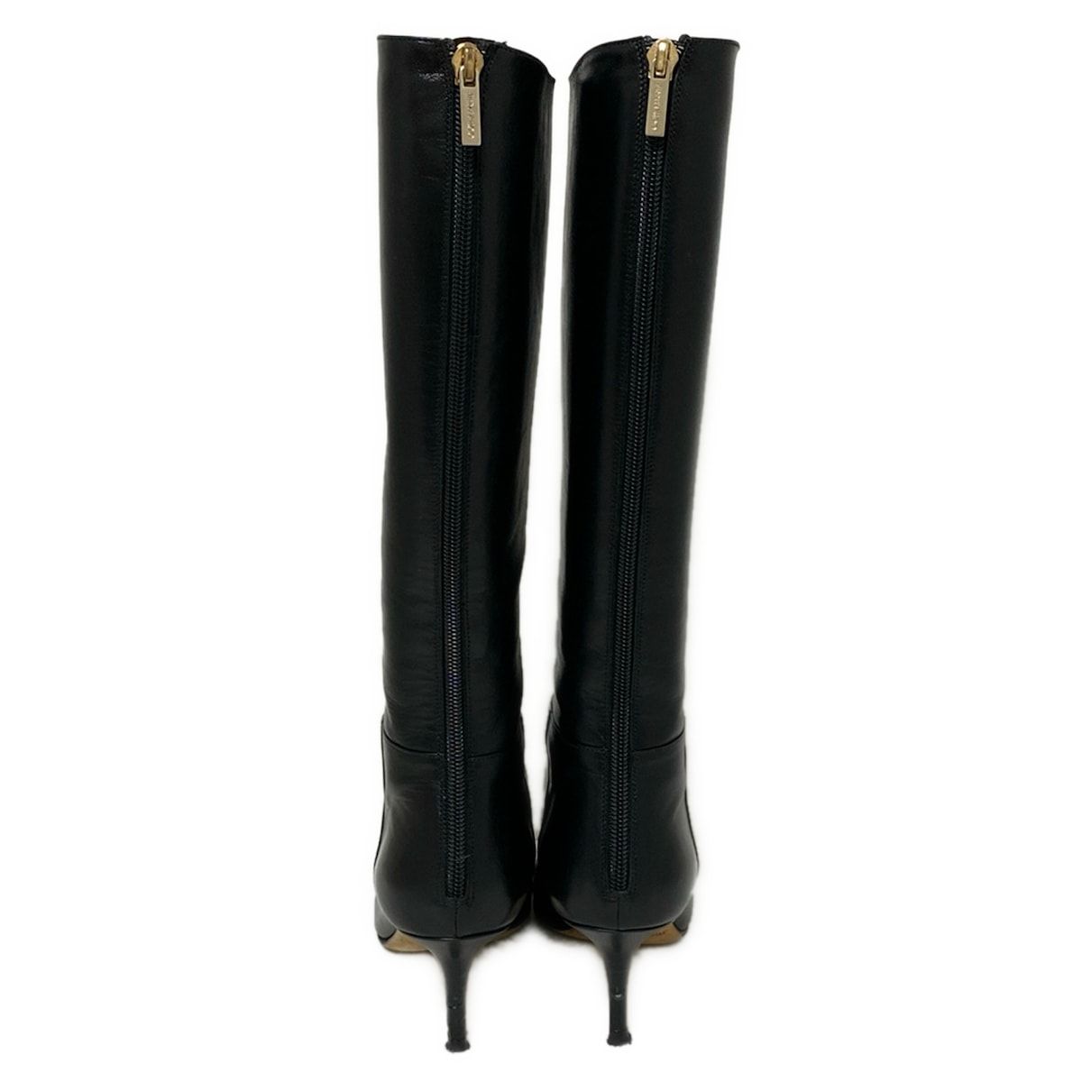 JIMMY CHOO(ジミーチュウ) ブーツ 37 レディース - 黒 レザー