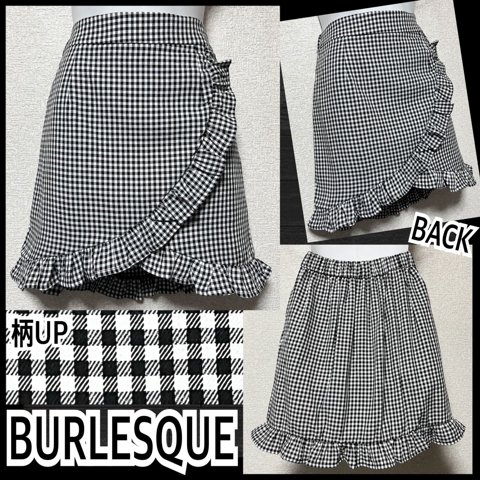 新品/BURLESQUE】ギンガムチェック柄チューリップミニスカート - スカート