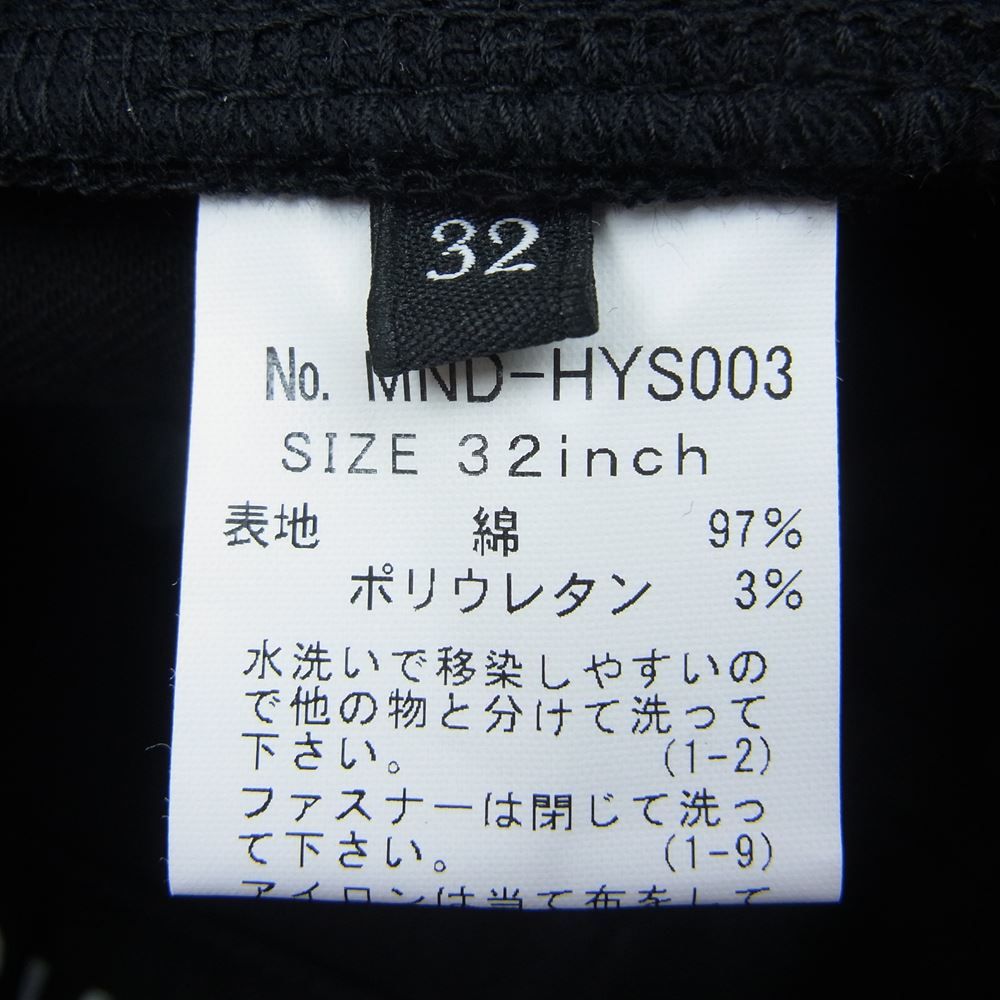 HYSTERIC GLAMOUR ヒステリックグラマー MND-HYS003-99-322 MINEDENIM マインデニム F.Black STR  5pocket OWS ブラック スター 5ポケット デニム パンツ ブラック系 32【中古】