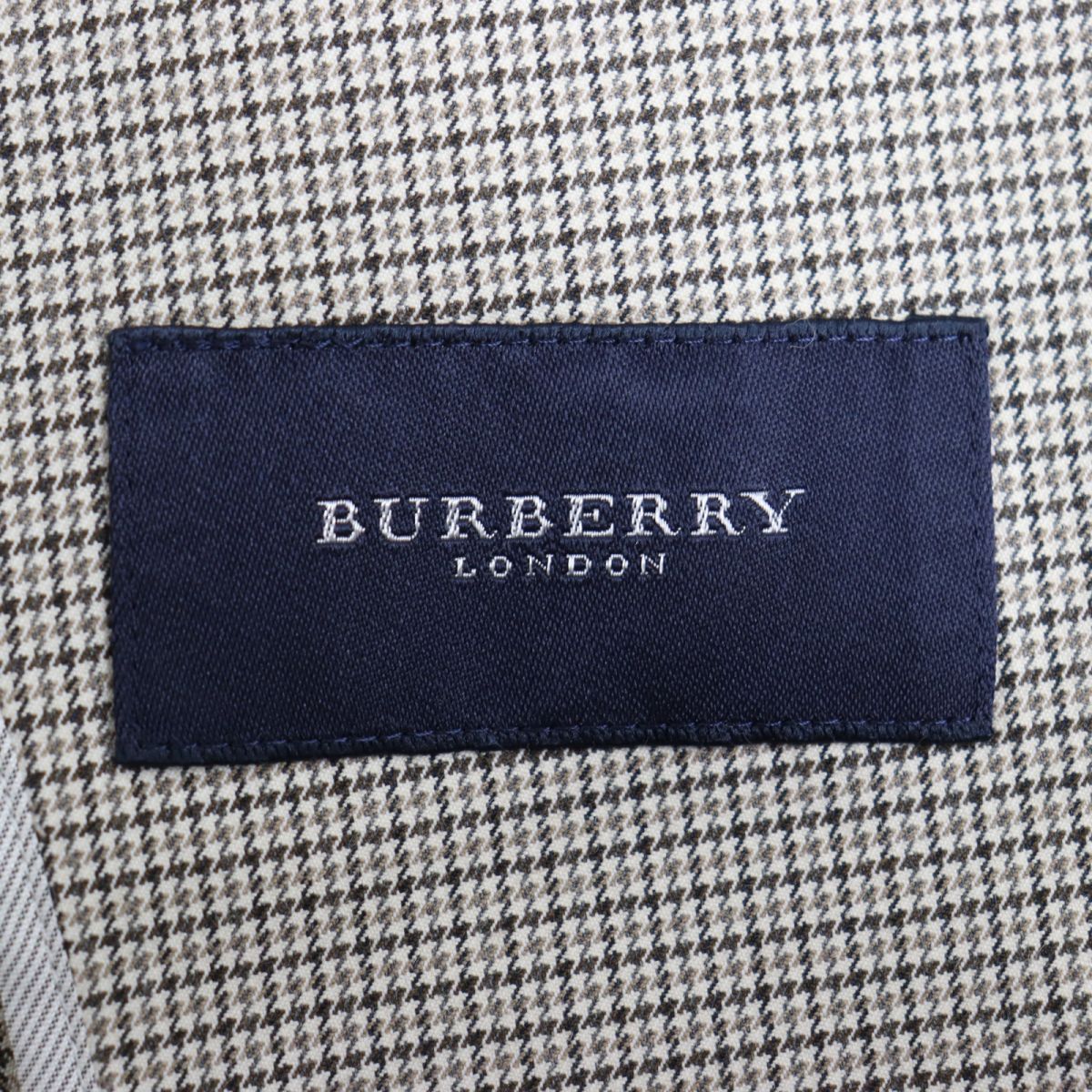 極美品◇BURBERRY LONDON バーバリーロンドン 千鳥格子柄 シルク混 