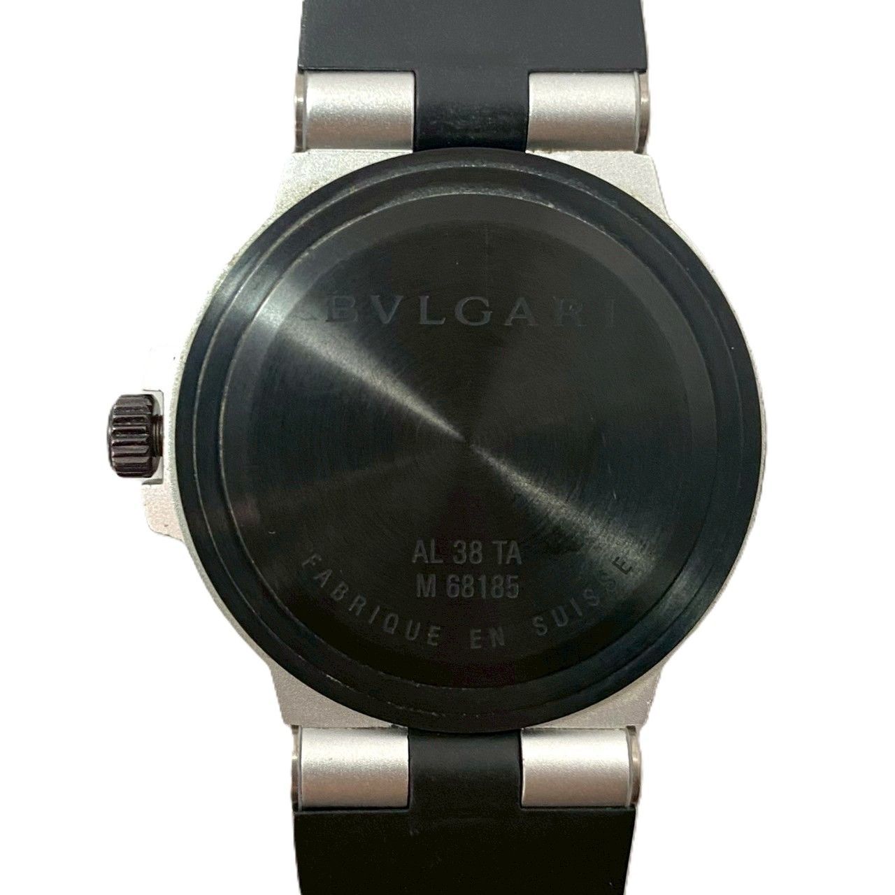 BVLGARI】AL38TA アルミニウム クォーツ デイト ホワイト/白文字盤 