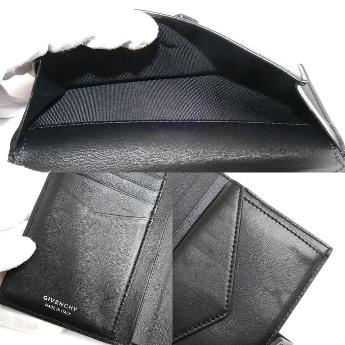 ジバンシイ BB60GZB199ミディアム ウォレット レザー 財布　a GIVENCHY ジバンシィ Gカット ミディアムウォレット 二つ折り