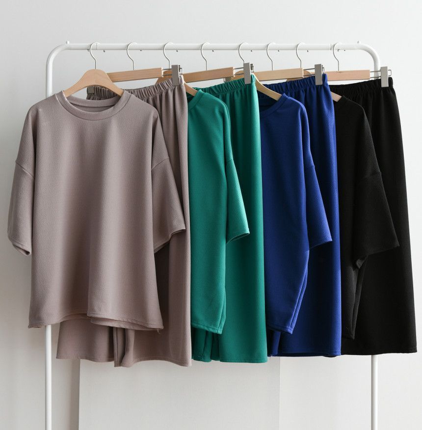 上下セット レディース セットアップ トップス 七分袖 Tシャツ