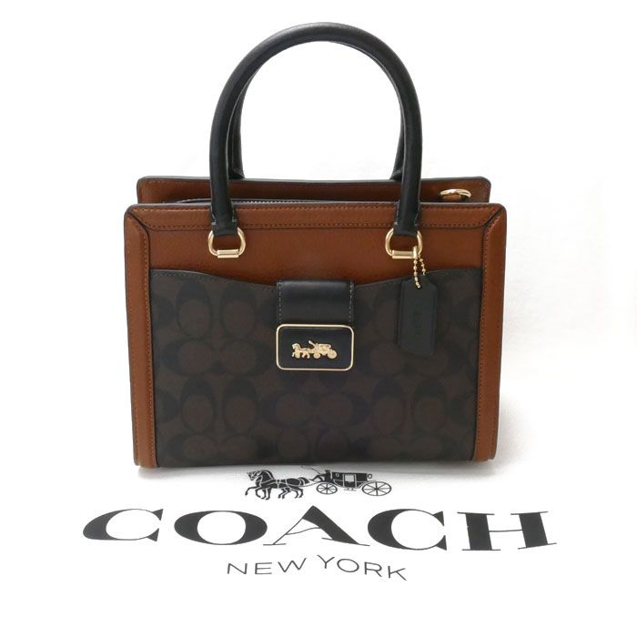 COACH コーチ カラーブロック グレース キャリーオール 2Wayショルダー