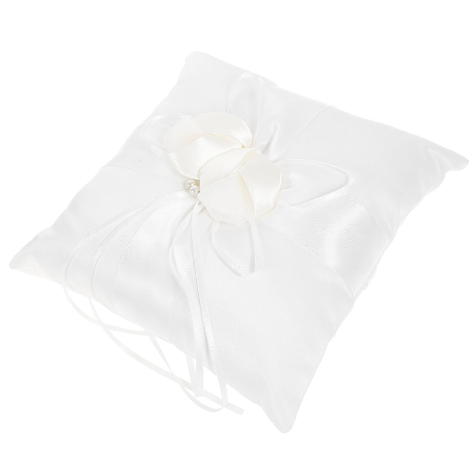 NUOLUX リングピロー ピロー 指輪 リング枕 正方形 20x20cm 指輪ボックス 指輪ケース 人気 結婚式小物 白