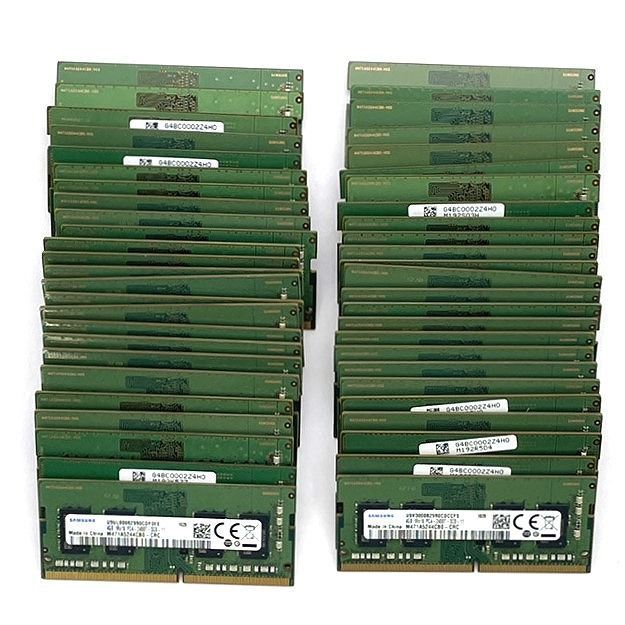 【フォロワ割】【100枚セット】メモリ DDR4 4GB ノートパソコン用 ノートPC パソコン おまかせ