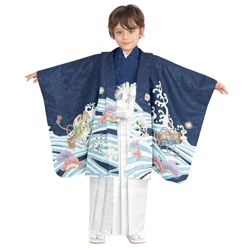 KYOETSU] [キョウエツ] 七五三 男の子 5歳 着物 袴 セット 絵羽