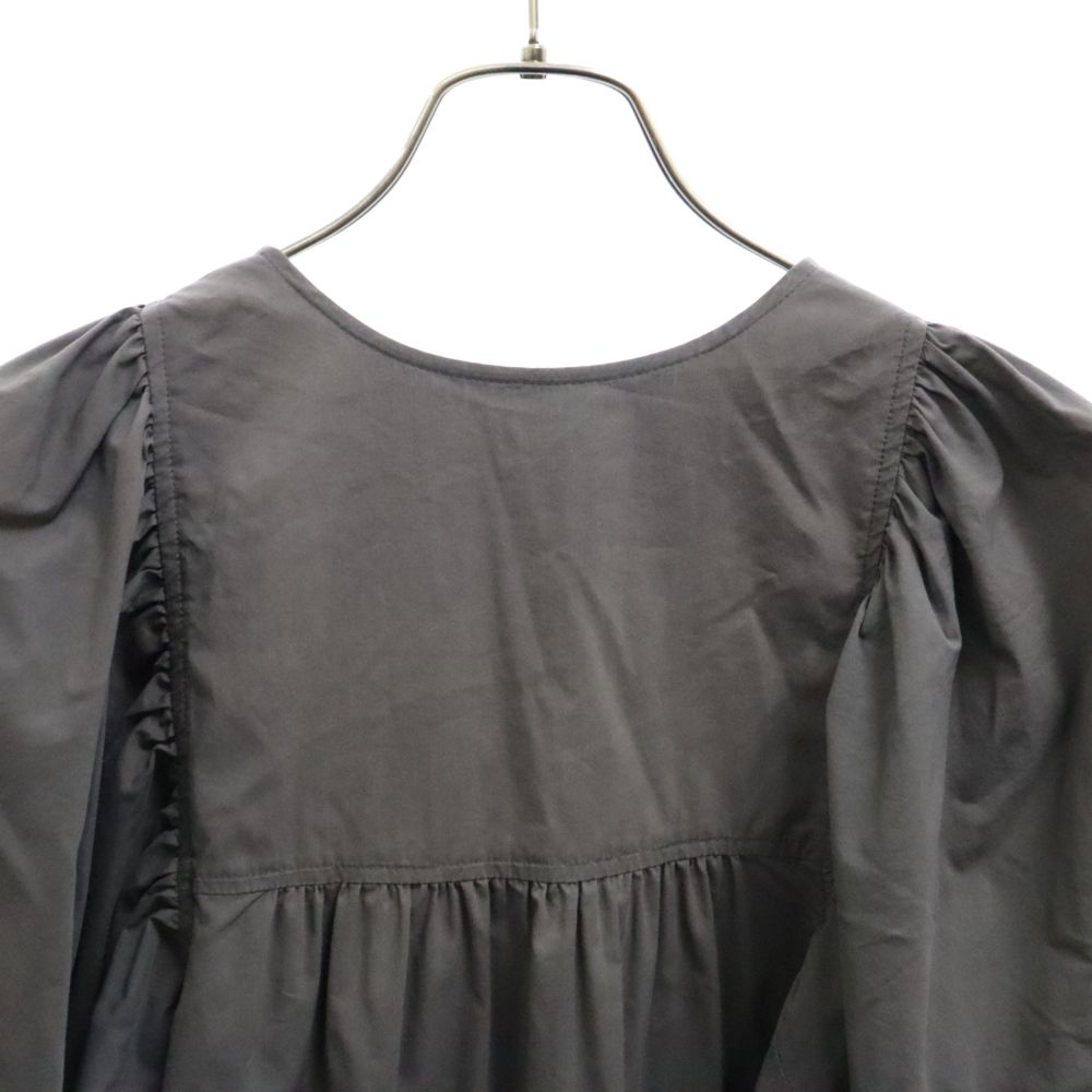 yori (ヨリ) 22SS 2WAY コットン パフスリーブ ワンピース グレー  