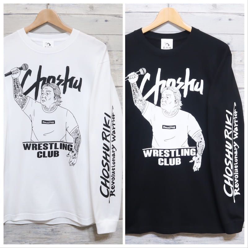 新品 メンズ 長州力 プロレス 長袖 Tシャツ ロンT ユニセックス マイク