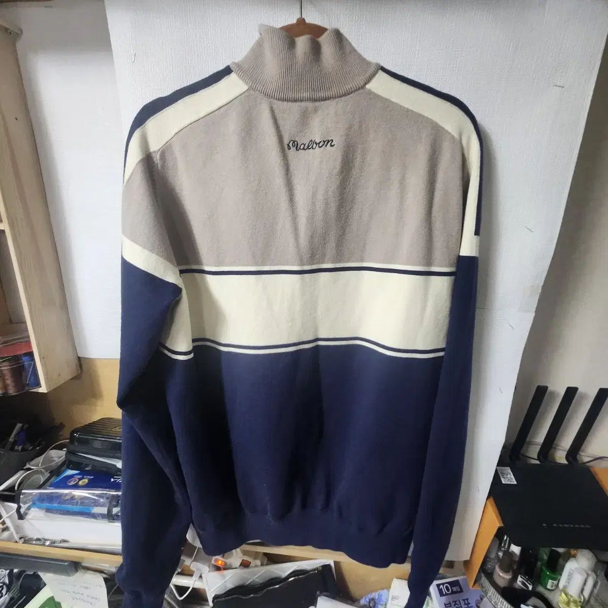 MALBON GOLF リバーシブル ウィンドブレーカー ニット XL