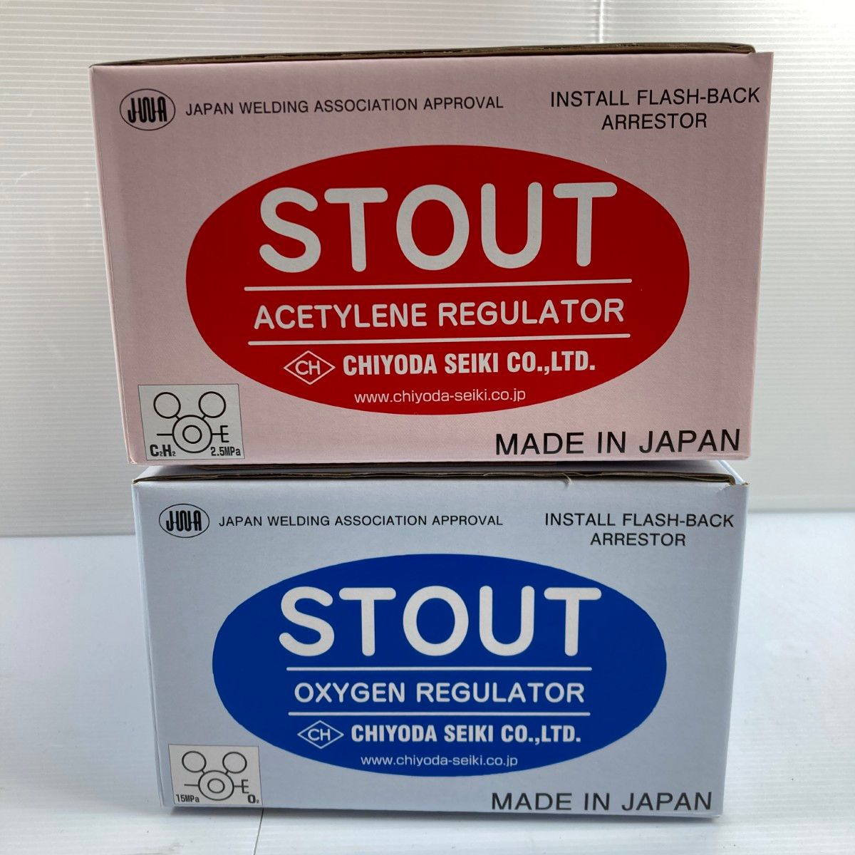 CHIYODA 千代田精機 酸素圧力調整器 & アセチレン圧力調整器 (8