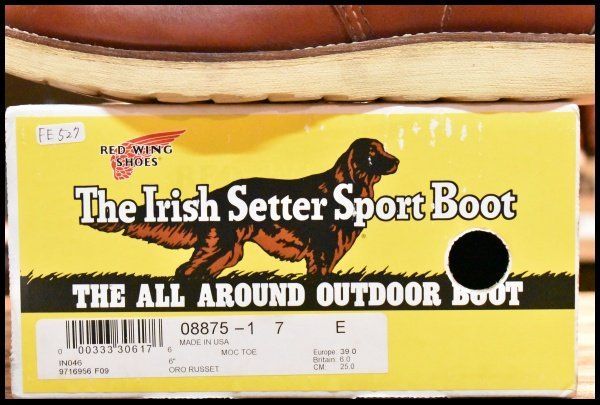 7E 箱付 良品 犬タグ復刻 18年】レッドウィング 8875 アイリッシュ