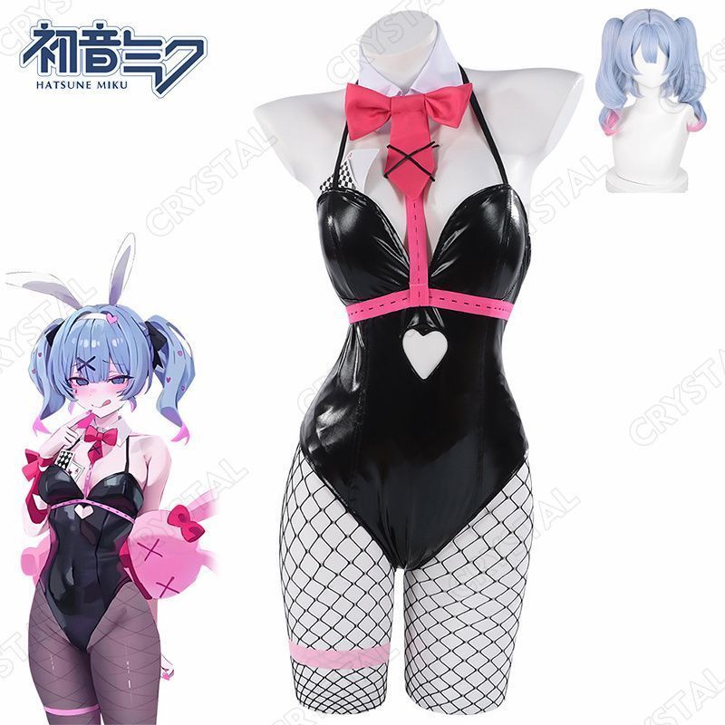 ラビットホール feat. 初音ミク コスプレ 初音ミク コスプレ衣装 ウイッグ付き 人気 バニーガール キャラクター アイドル コスプレ用 イベント 仮装 舞台装 演出服 漫遊展 撮影用 観賞用 祭り 贈り物 誕生日 ハロウィン クリスマス
