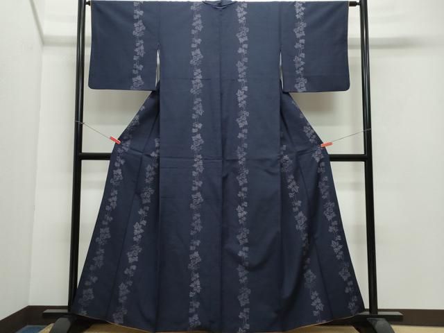 平和屋着物□上質な紬 草花文 正絹 逸品 CAAU8287fb