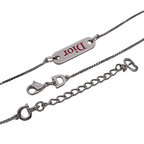 Dior シルバー レッド ネックレス ディオール Dior ネックレス レディース ブランド シルバー
