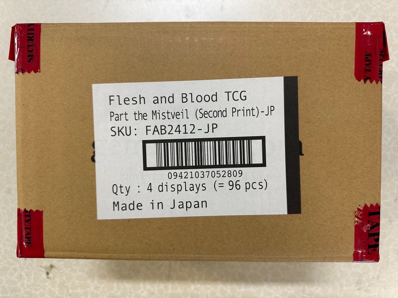 Flesh and Blood TCG - 霧隠の秘境日本語版　第二版１カートン FaB】初版 霧隠の秘境（Part the Mistveil）日本語版 1BOX 24