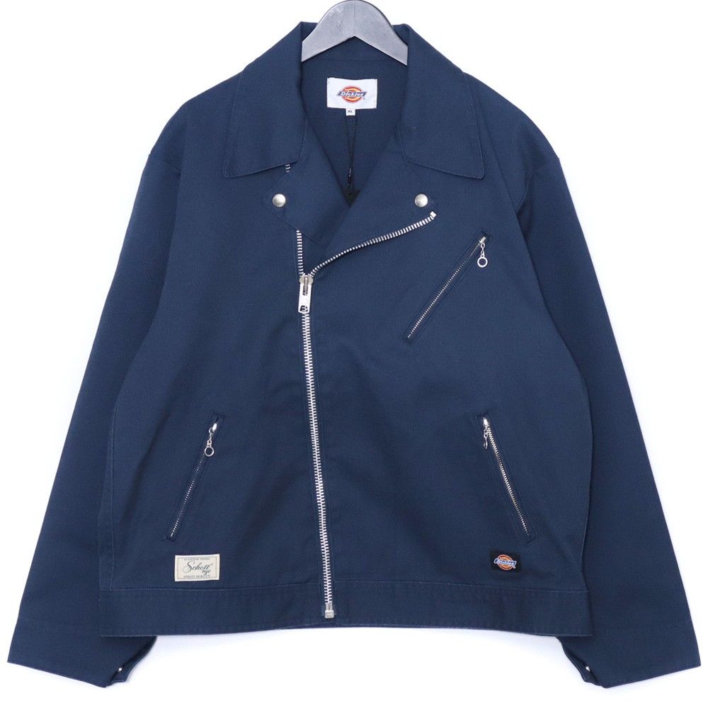 未使用 SCHOTT × DICKIES FADE DOUBLE RIDERS XLサイズ ネイビー 782-4152008