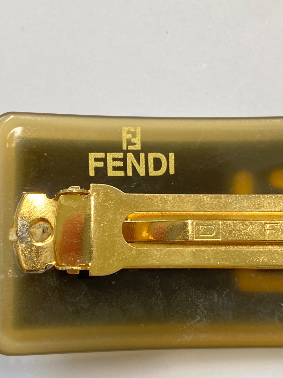 フェンディ バレッタ ロゴ ヘアーアクセ べっこう風 ヴィンテージ FENDI USTAUSTRALIA_COM_AU