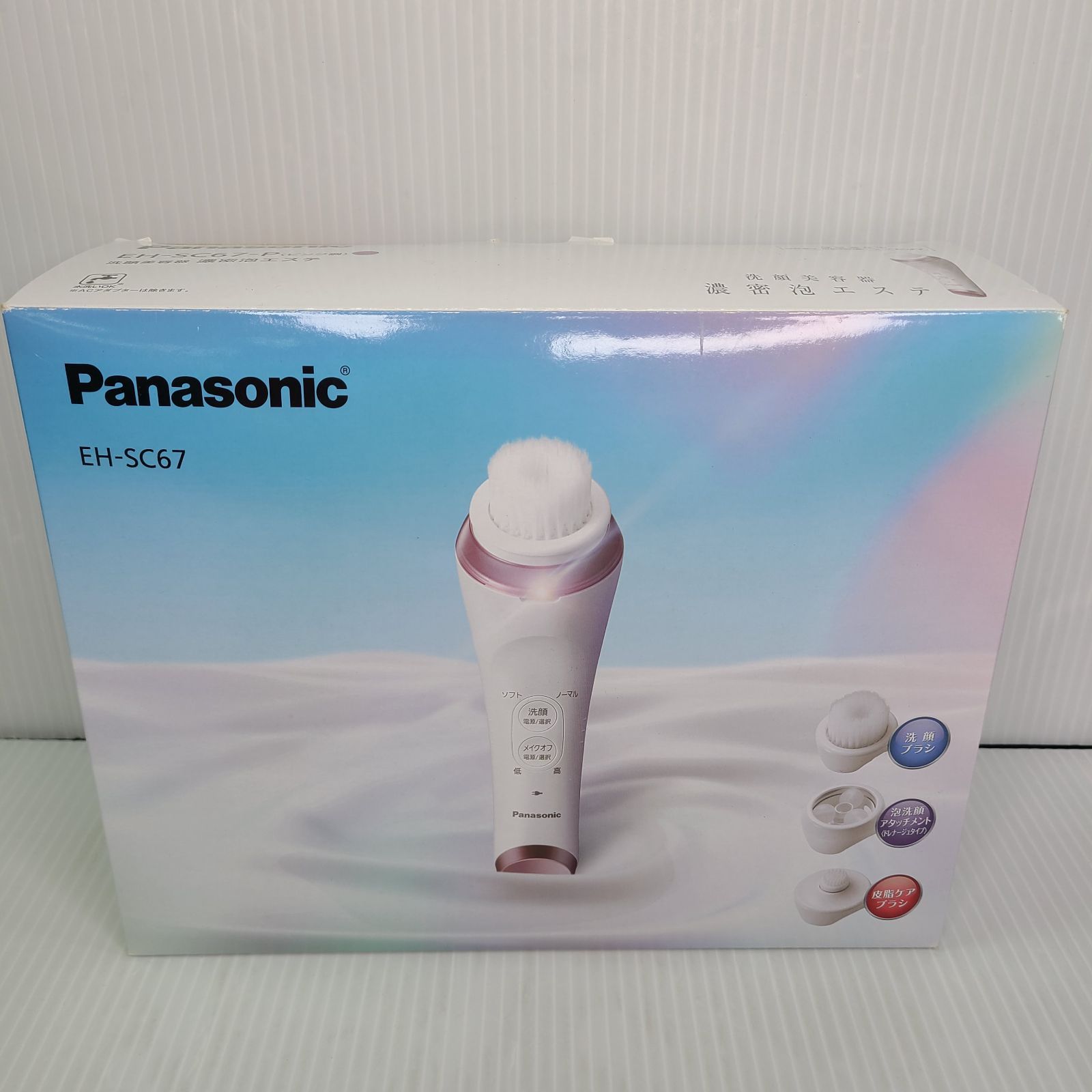 中古】パナソニック 美顔器 濃密泡エステ ピンク調 EH-SC65-P