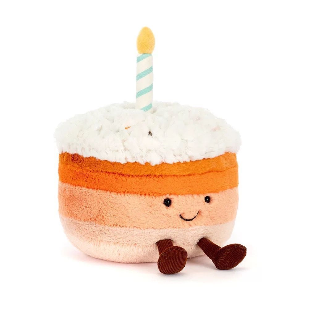 JELLYCAT オレンジストライプのバースデーケーキの誕生日プレゼント