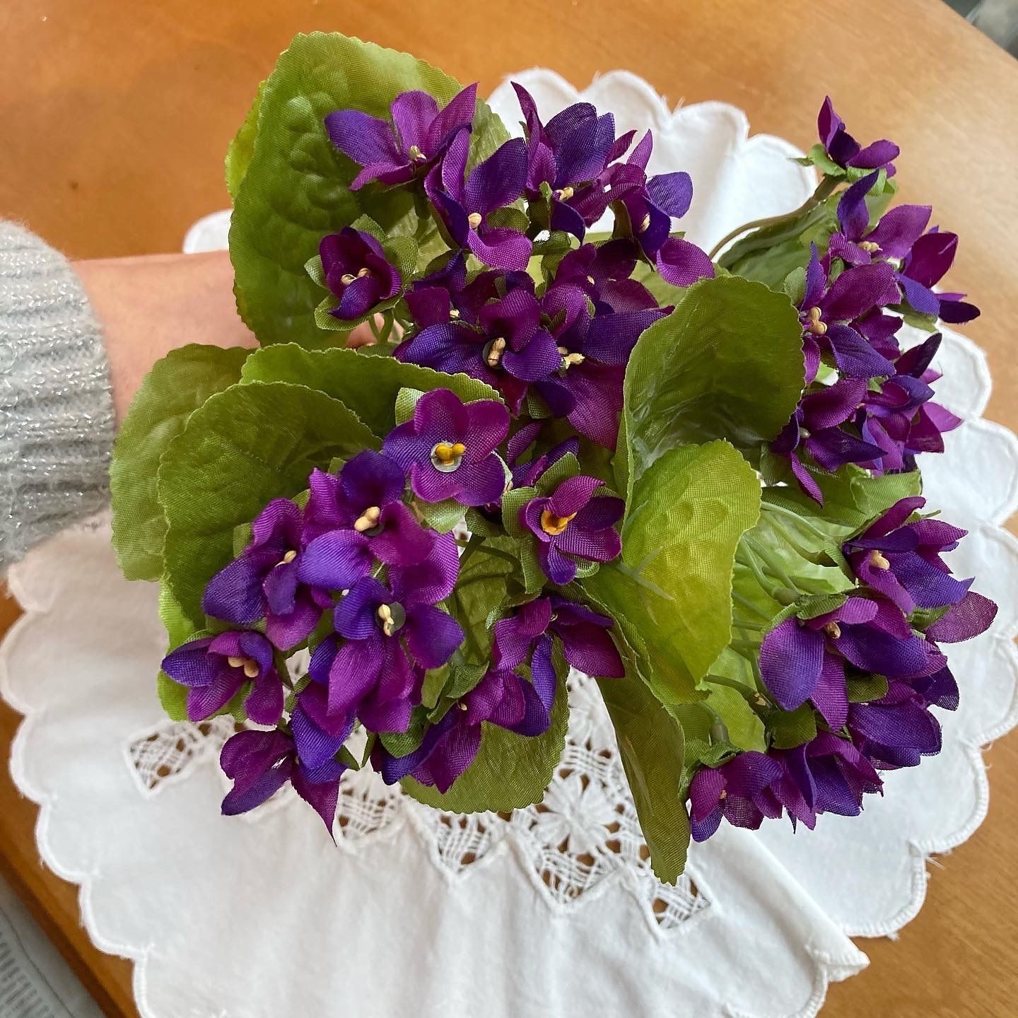 フランス直輸入】ヴァイオレットカラーが美しい すみれのブーケ(造花