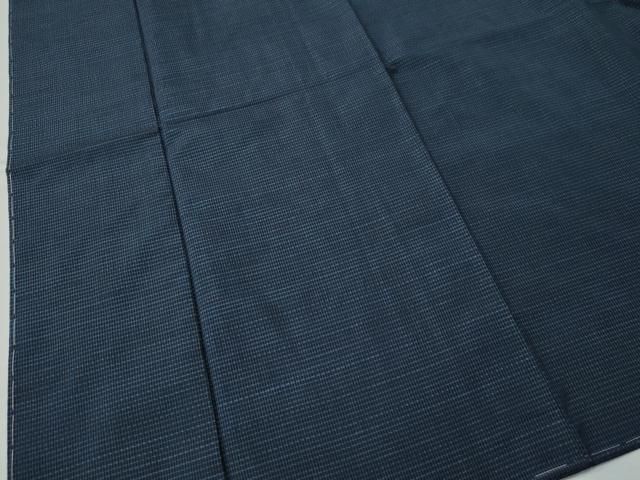 平和屋着物○男性 本場大島 アンサンブル 格子柄 遠山織物謹製 証紙