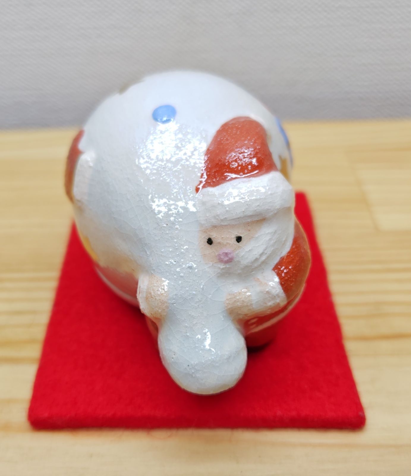 逢絢亭 茶道具 香合 楽焼 サンタクロース 吉村楽入窯 紙箱入り