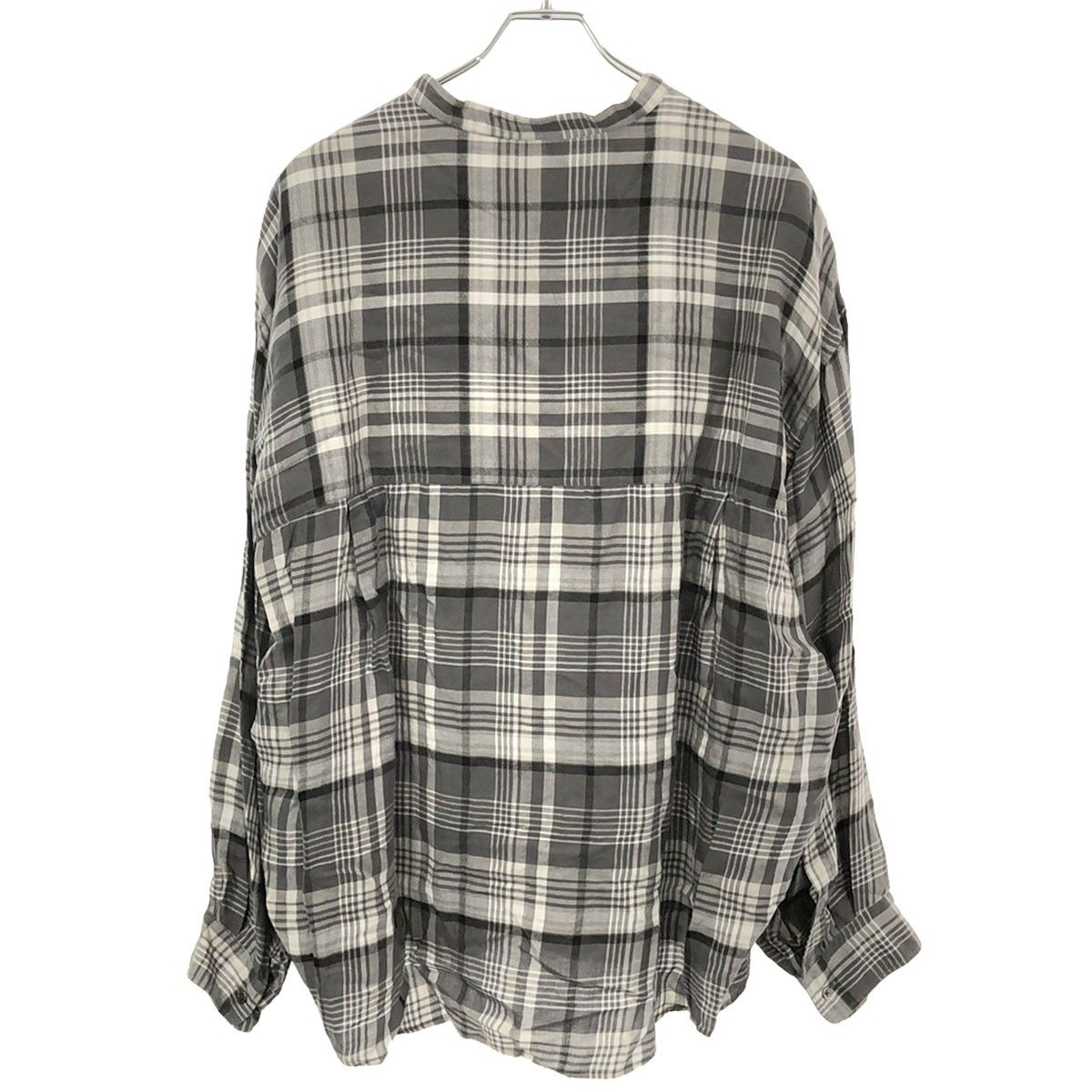 Graphpaper グラフペーパー 20AW Tencel Check Band Collar Big Shirt 